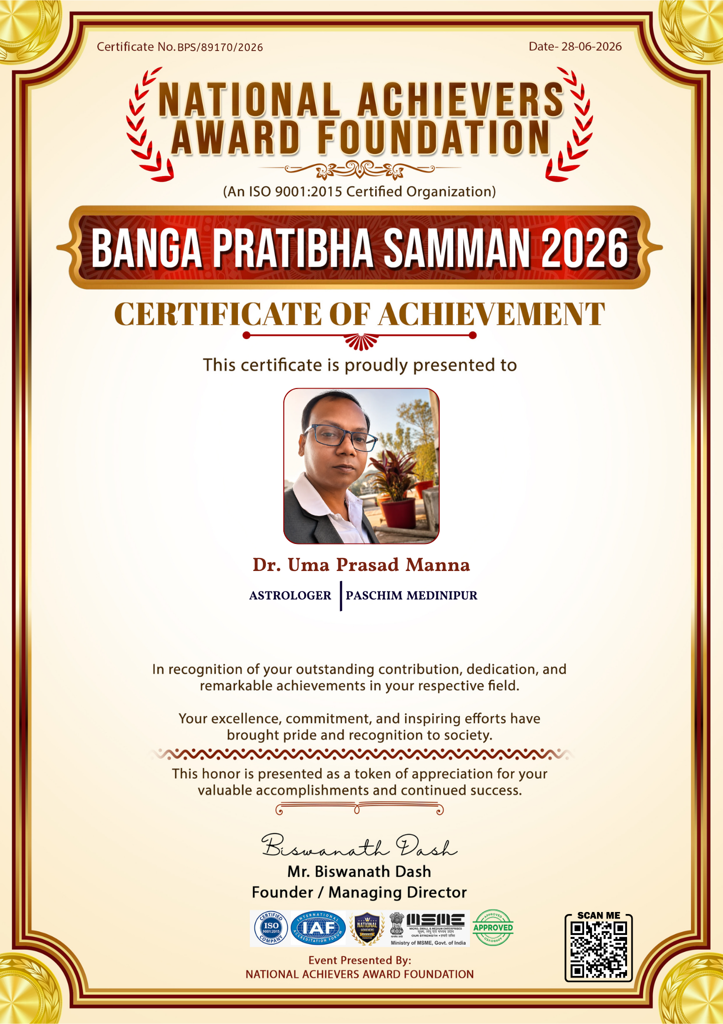 Dr. Uma Prasad Manna