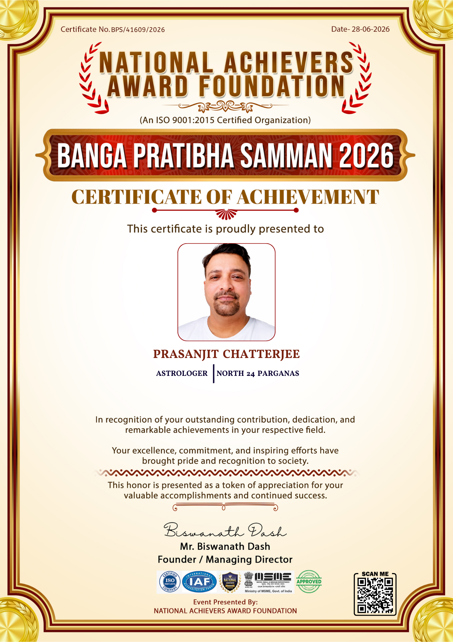 PRASANJIT CHATTERJEE
